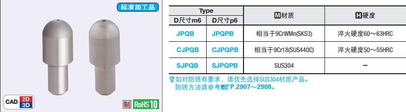 大頭球面型定位銷(xiāo)